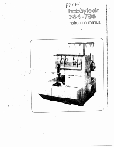 Manual Pfaff hobbylock 784 Sewing Machine