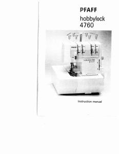 Manual Pfaff hobbylock 4760 Sewing Machine