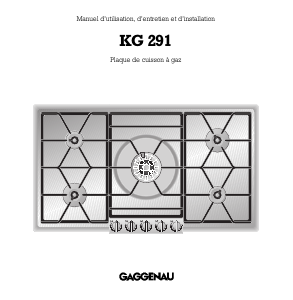 Mode d’emploi Gaggenau KG291120 Table de cuisson