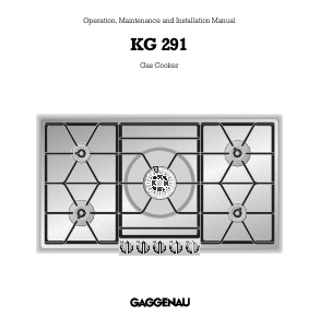 Manual Gaggenau KG291210NL Hob