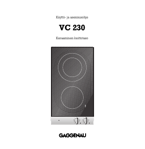 Käyttöohje Gaggenau VC230113 Keittotaso