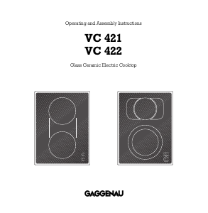 Manual Gaggenau VC422110 Hob