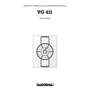 Manual Gaggenau VG411210 Hob