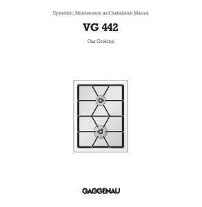 Manual Gaggenau VG442110F Hob