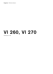 Kullanım kılavuzu Gaggenau VI260114 Ocak