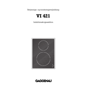 Brugsanvisning Gaggenau VI421110 Kogesektion