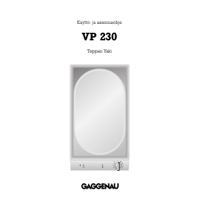 Käyttöohje Gaggenau VP230110 Keittotaso