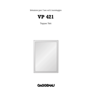 Manuale Gaggenau VP421610 Piano cottura