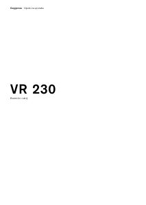 Priručnik Gaggenau VR230114 Ploča za kuhanje