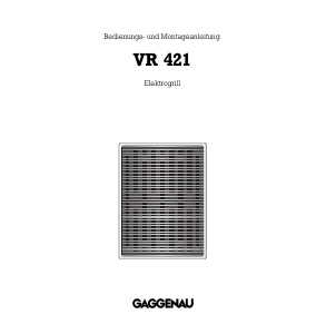 Bedienungsanleitung Gaggenau VR421110 Kochfeld