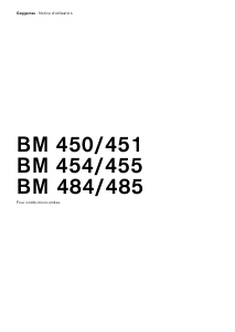Mode d’emploi Gaggenau BM454130 Micro-onde