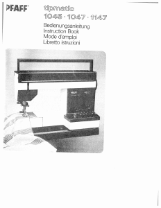 Manuale Pfaff tipmatic 1045 Macchina per cucire