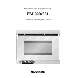 Bedienungsanleitung Gaggenau EM220130 Mikrowelle