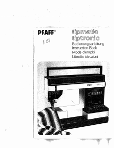 Manuale Pfaff tipmatic 1151 Macchina per cucire