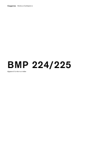 Mode d’emploi Gaggenau BMP224100 Four