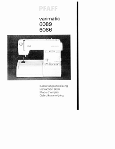 Mode d’emploi Pfaff varimatic 6086 Machine à coudre