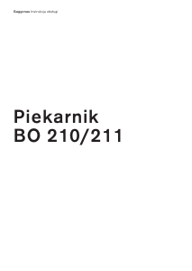 Instrukcja Gaggenau BO211110 Piekarnik
