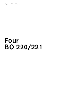 Mode d’emploi Gaggenau BO220130 Four