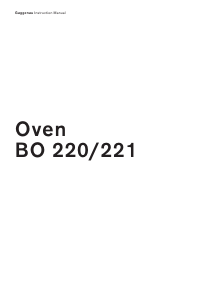 Manual Gaggenau BO221101 Oven