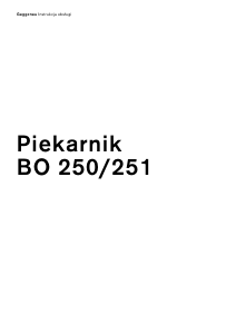 Instrukcja Gaggenau BO250110 Piekarnik