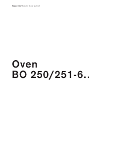Manual Gaggenau BO250131 Oven