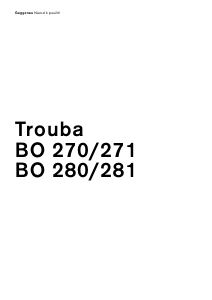 Manuál Gaggenau BO270101 Trouba