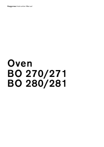 Manual Gaggenau BO270110 Oven