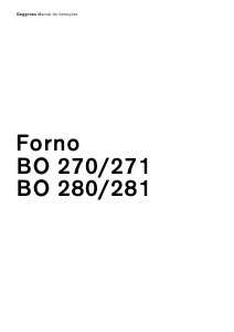 Manual Gaggenau BO271101 Forno