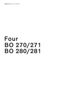 Mode d’emploi Gaggenau BO280131 Four
