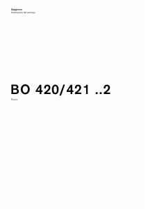 Manual Gaggenau BO420112 Forno