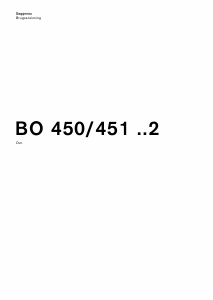 Brugsanvisning Gaggenau BO450112 Ovn
