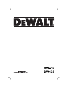 Manuale DeWalt DW433 Levigatrice a nastro