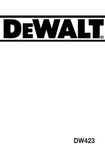 Bruksanvisning DeWalt DW423 Planslip