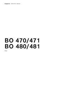 Manual Gaggenau BO471101 Oven