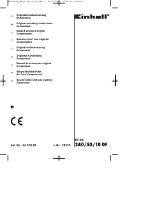 Manuale Einhell BT-AC 240/50/10 OF Compressore