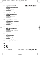 Instrukcja Einhell BT-AC 200/50 OF Kompresor