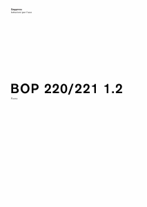 Manuale Gaggenau BOP220102 Forno