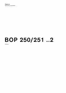 Priročnik Gaggenau BOP250132 Pečica