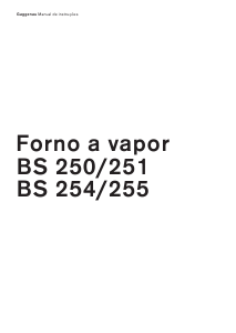 Manual Gaggenau BS250430 Forno