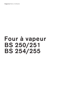 Mode d’emploi Gaggenau BS261610 Four