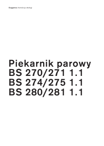 Instrukcja Gaggenau BS271111 Piekarnik