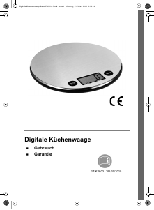 Bedienungsanleitung INOTEC GT-KSt-03 Küchenwaage