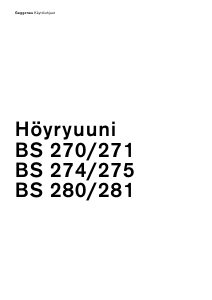 Käyttöohje Gaggenau BS274100 Uuni