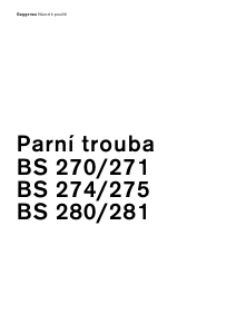 Manuál Gaggenau BS280130 Trouba