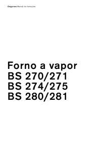 Manual Gaggenau BS281110 Forno