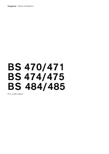 Mode d’emploi Gaggenau BS471111 Four