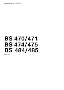 Návod Gaggenau BS484110 Rúra
