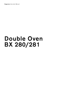 Manual Gaggenau BX280110 Oven