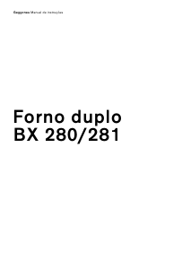 Manual Gaggenau BX280110 Forno