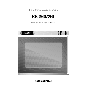 Mode d’emploi Gaggenau EB261101 Four